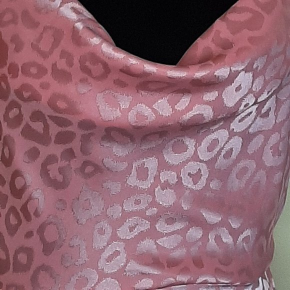 NWT!  Unique Bodycon D&M Barbie Pink Cheetah Slip Dress - Picture 2 of 10